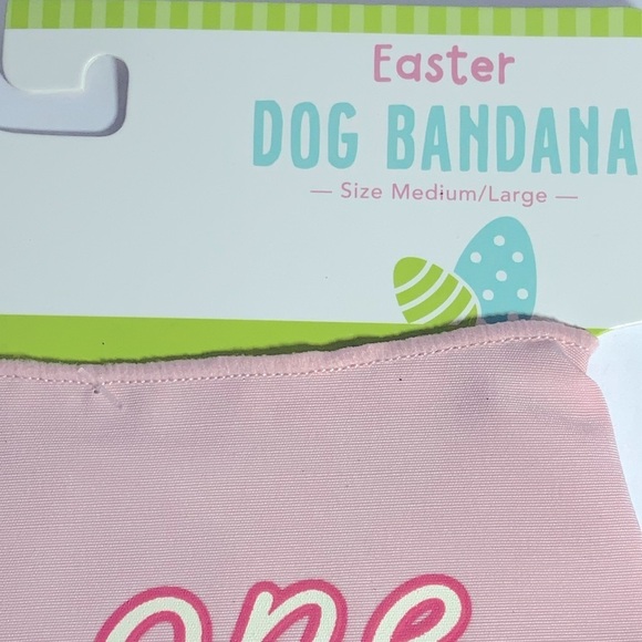 Easter Dog Bandana Yellow Easter Chick Graphic Tie Med/Large Neck Size 15-18 in - Picture 4 of 9